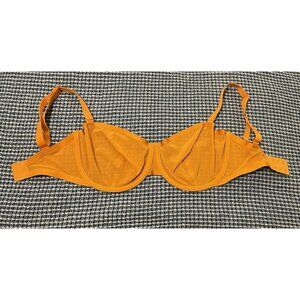 Cuup Balconette Mesh Bra 30H Orange Clementine Tangerine New NWOT